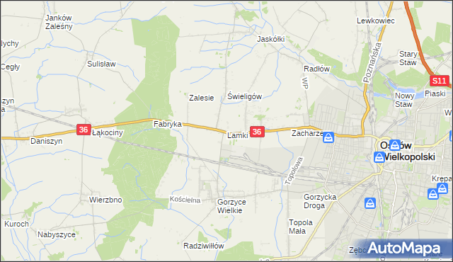 mapa Lamki, Lamki na mapie Targeo