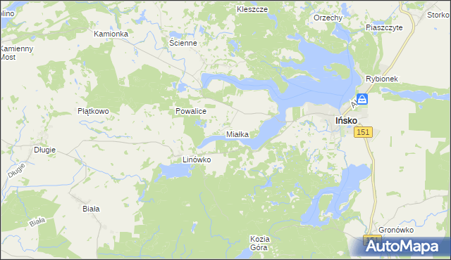 mapa Miałka, Miałka na mapie Targeo