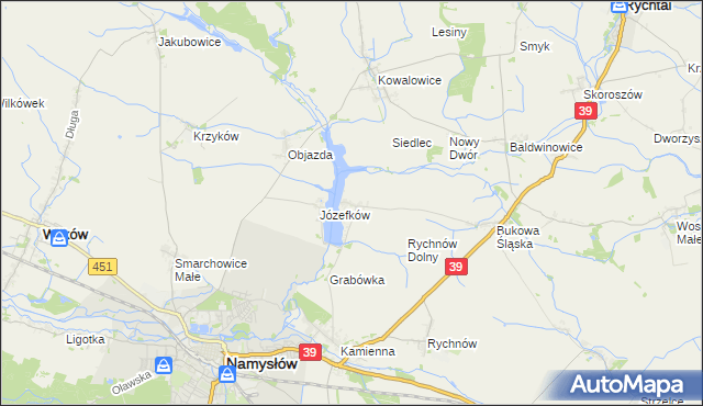 mapa Michalice, Michalice na mapie Targeo