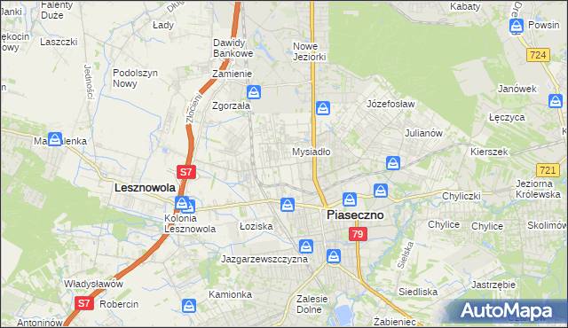mapa Nowa Iwiczna, Nowa Iwiczna na mapie Targeo
