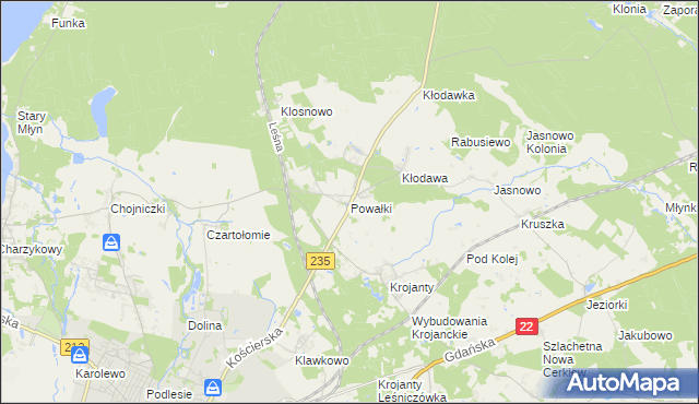 mapa Powałki, Powałki na mapie Targeo