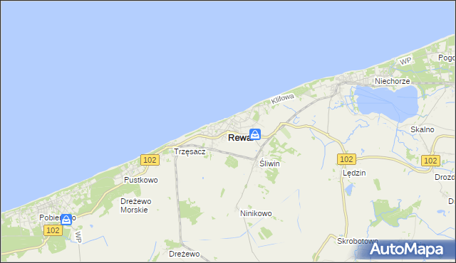 mapa Rewal, Rewal na mapie Targeo