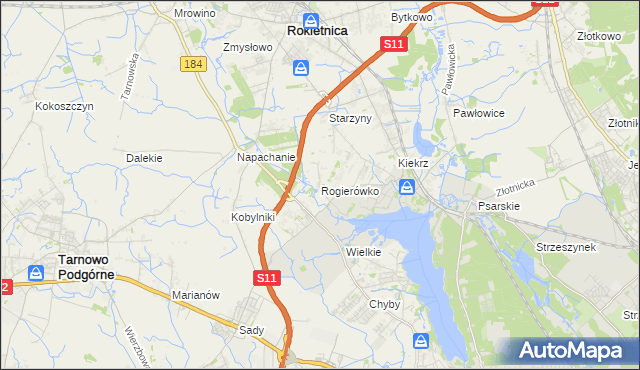 mapa Rogierówko, Rogierówko na mapie Targeo