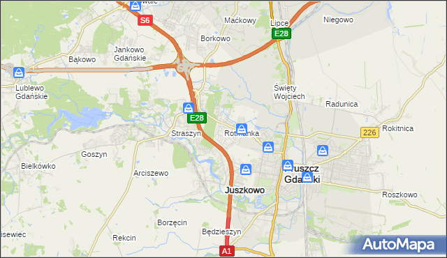 mapa Rotmanka, Rotmanka na mapie Targeo