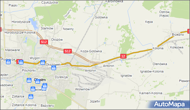 mapa Srebrzyszcze, Srebrzyszcze na mapie Targeo