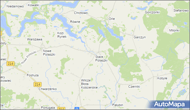 mapa Stare Polaszki, Stare Polaszki na mapie Targeo