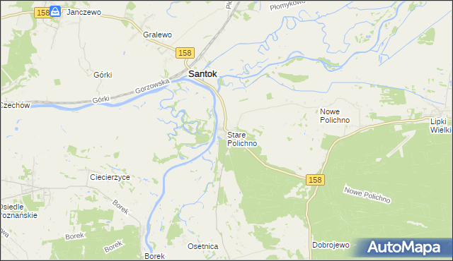 mapa Stare Polichno, Stare Polichno na mapie Targeo