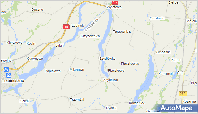 mapa Szydłówko, Szydłówko na mapie Targeo