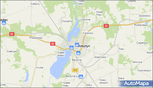 mapa Wolsztyn, Wolsztyn na mapie Targeo