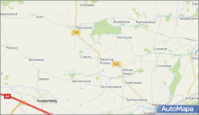 mapa Świdnica Polska, Świdnica Polska na mapie Targeo