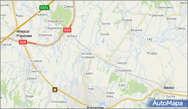 mapa Wróblik Szlachecki, Wróblik Szlachecki na mapie Targeo