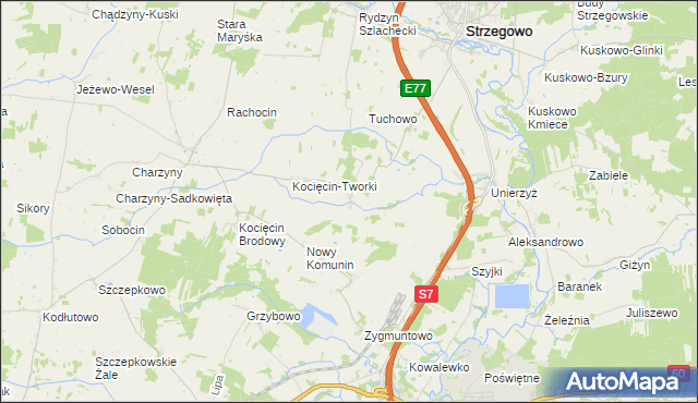 mapa Mączewo, Mączewo na mapie Targeo