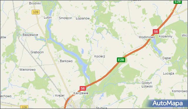 mapa Kocierz, Kocierz na mapie Targeo