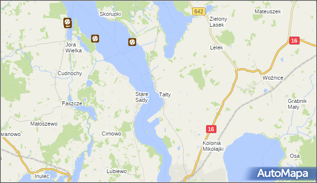 mapa Tałty, Tałty na mapie Targeo
