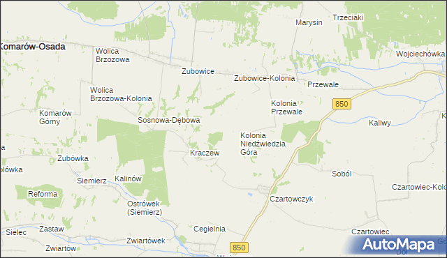 mapa Niedźwiedzia Góra, Niedźwiedzia Góra na mapie Targeo