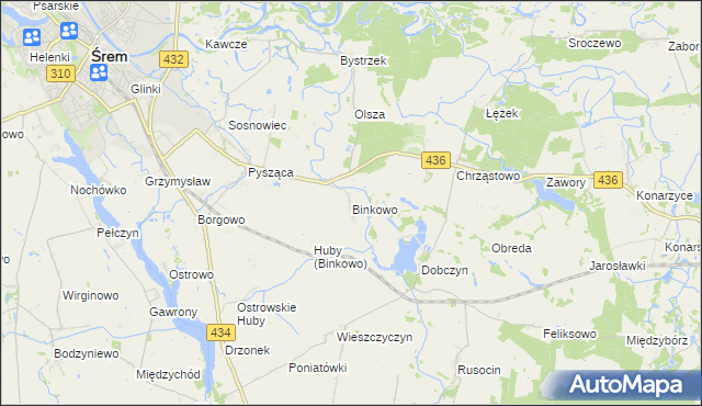 mapa Binkowo, Binkowo na mapie Targeo