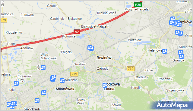 mapa Brwinów, Brwinów na mapie Targeo