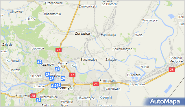 mapa Buszkowiczki, Buszkowiczki na mapie Targeo