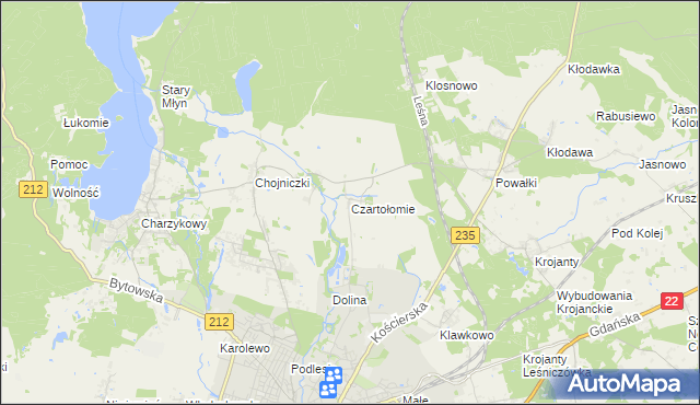 mapa Czartołomie, Czartołomie na mapie Targeo