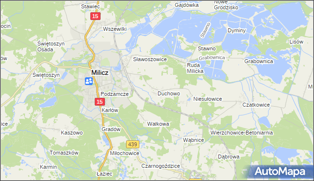 mapa Duchowo, Duchowo na mapie Targeo