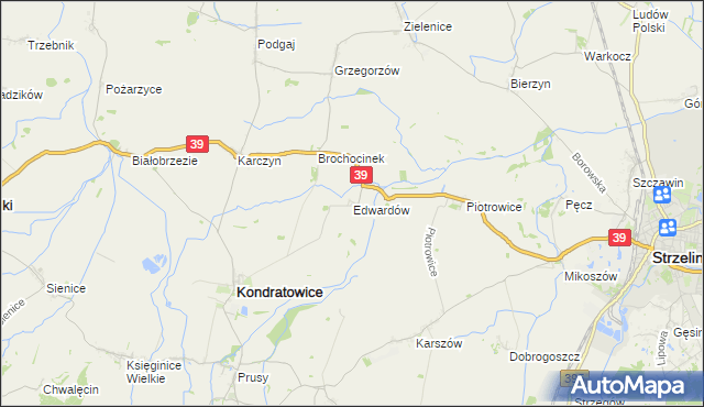 mapa Edwardów gmina Kondratowice, Edwardów gmina Kondratowice na mapie Targeo