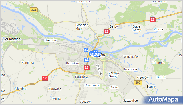 mapa Głogów, Głogów na mapie Targeo