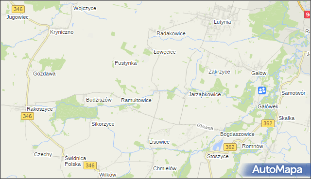 mapa Karczyce, Karczyce na mapie Targeo