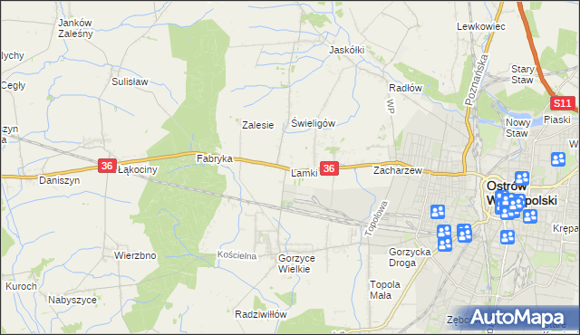 mapa Lamki, Lamki na mapie Targeo