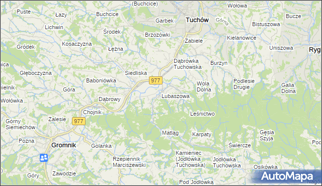 mapa Lubaszowa, Lubaszowa na mapie Targeo