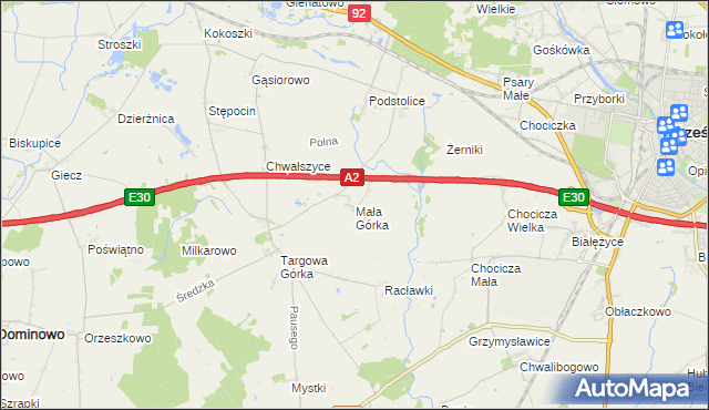 mapa Mała Górka, Mała Górka na mapie Targeo