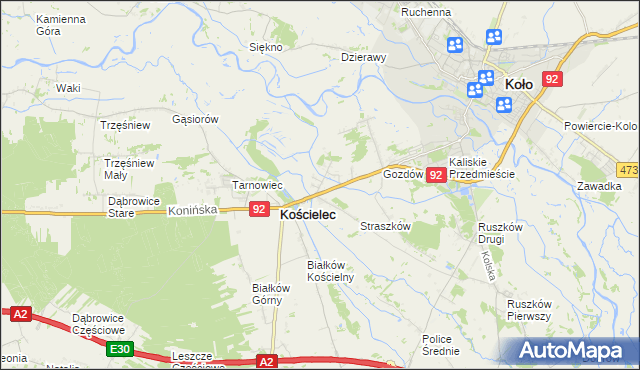 mapa Mariampol gmina Kościelec, Mariampol gmina Kościelec na mapie Targeo