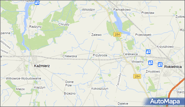 mapa Przybroda, Przybroda na mapie Targeo