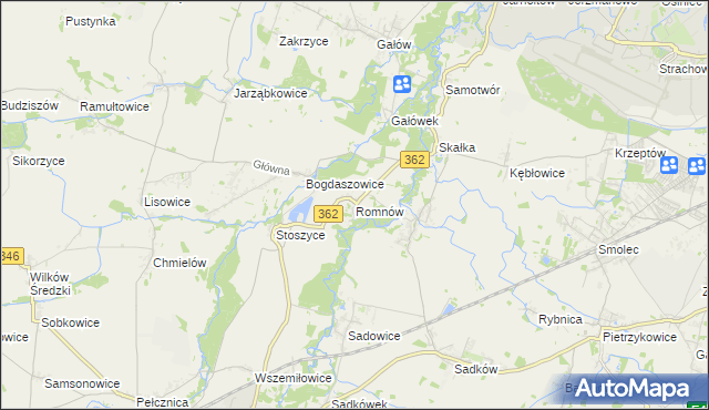 mapa Romnów, Romnów na mapie Targeo