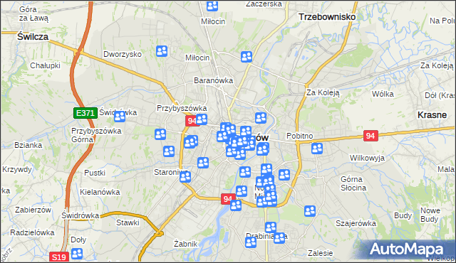 mapa Rzeszów, Rzeszów na mapie Targeo