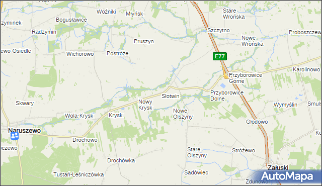 mapa Słotwin, Słotwin na mapie Targeo