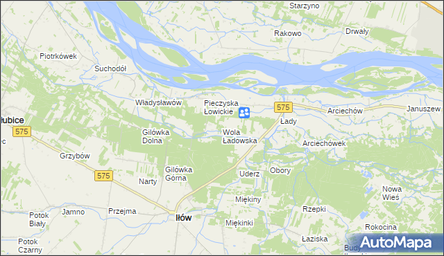 mapa Wola Ładowska, Wola Ładowska na mapie Targeo