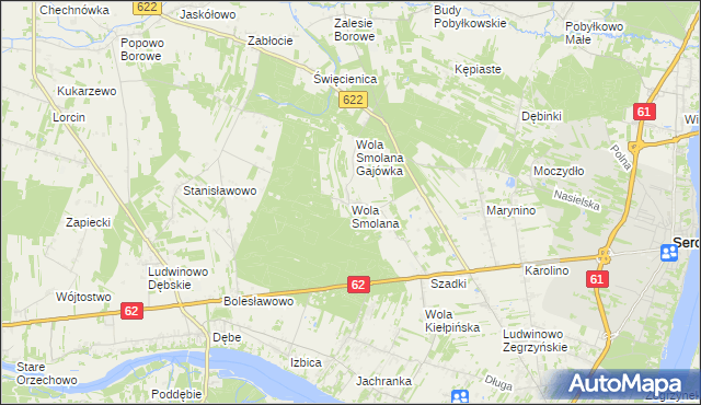 mapa Wola Smolana, Wola Smolana na mapie Targeo