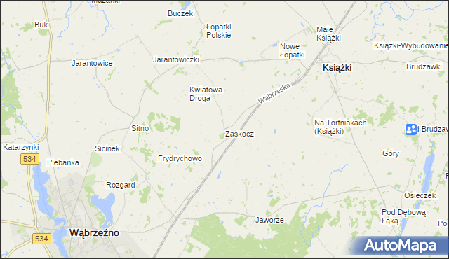 mapa Zaskocz, Zaskocz na mapie Targeo