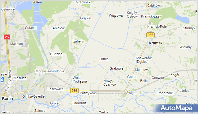 mapa Lutnia, Lutnia na mapie Targeo
