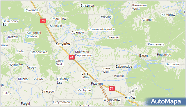 mapa Pieradła, Pieradła na mapie Targeo