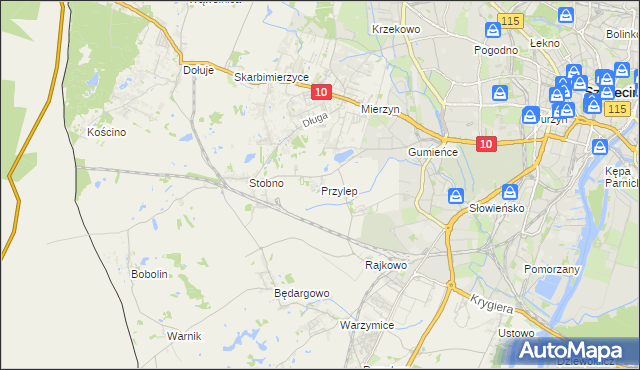 mapa Przylep, Przylep na mapie Targeo