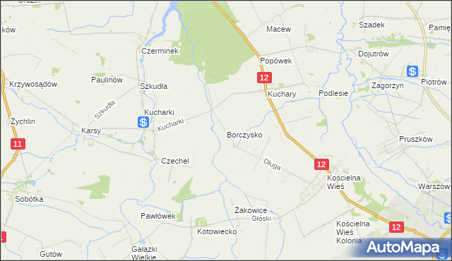 mapa Borczysko, Borczysko na mapie Targeo