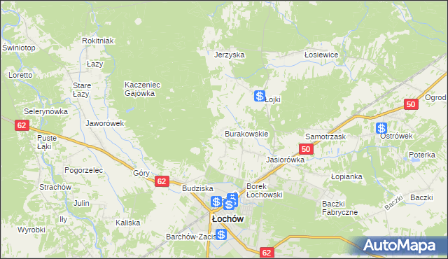 mapa Burakowskie, Burakowskie na mapie Targeo