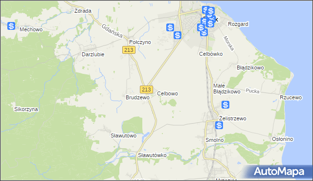 mapa Celbowo, Celbowo na mapie Targeo