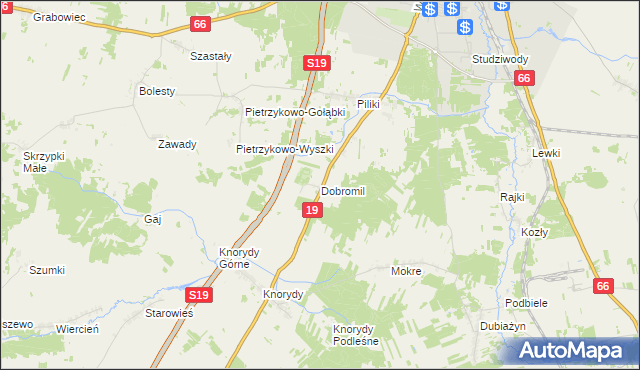 mapa Dobromil, Dobromil na mapie Targeo