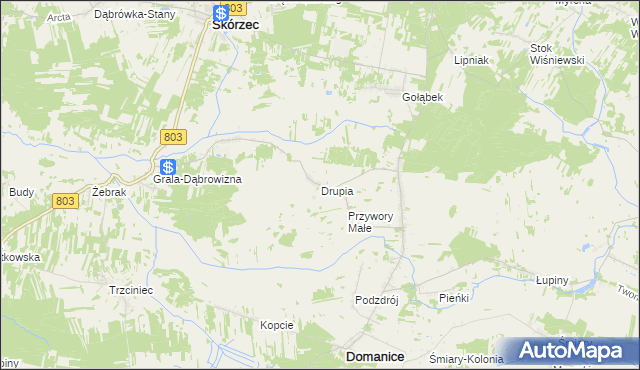 mapa Drupia, Drupia na mapie Targeo