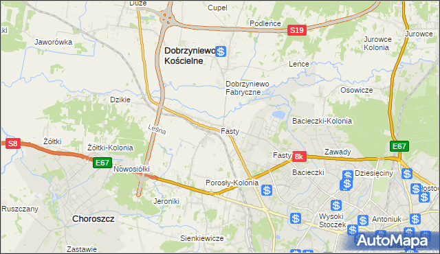 mapa Fasty, Fasty na mapie Targeo