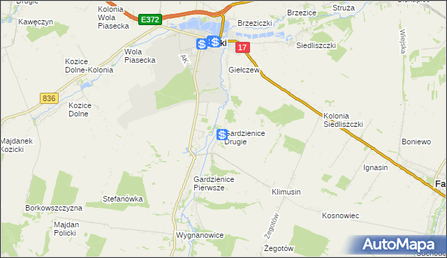 mapa Gardzienice Drugie, Gardzienice Drugie na mapie Targeo