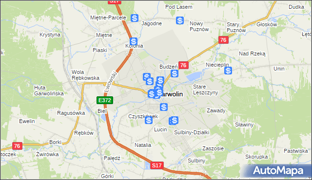 mapa Garwolin, Garwolin na mapie Targeo