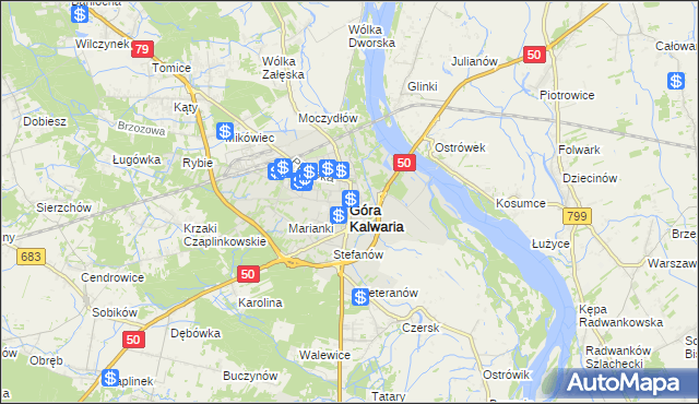 mapa Góra Kalwaria, Góra Kalwaria na mapie Targeo